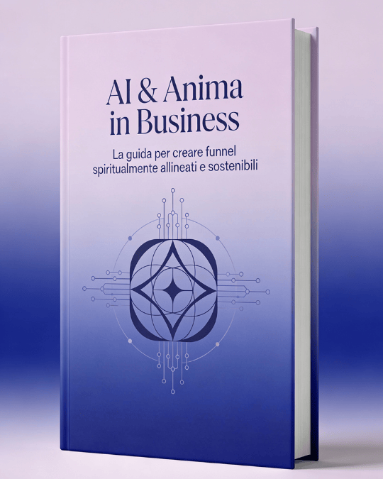 Copertina dell’ebook AI & Anima in Business, guida per libere professioniste spirituali su marketing etico e intelligenza artificiale