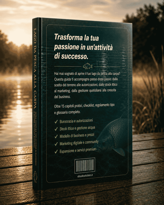 IL LAGO DA PESCA ALLA CARPA: Guida Completa per Avviare, Gestire e Far Crescere la Tua Attività di Successo - EBOOK SOLUTION
